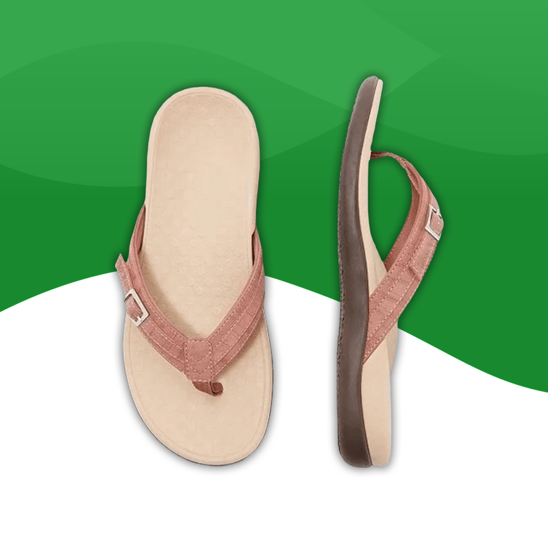 Claquette Orthopédique Style Tongue pour Femmes beige