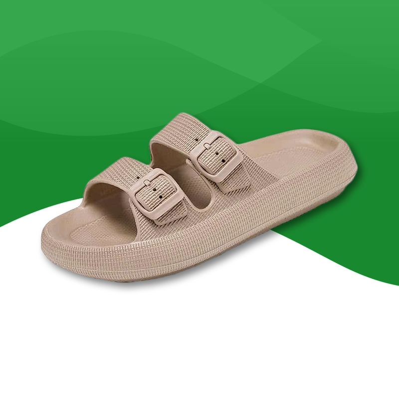 Claquettes confortables orthopédiques pour hommes beige